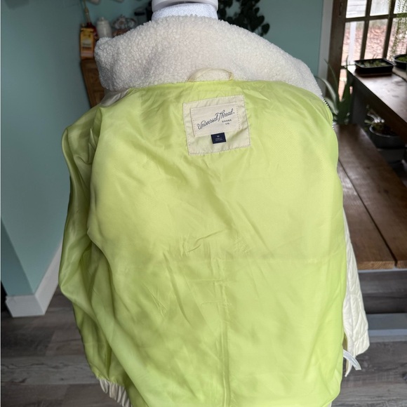 Universal Thread Women’s Cream Sherpa Full Zip Quilted Jacket Plus Size M NEW - Picture 5 of 6